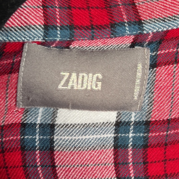 Zadig & Voltaire Flannel Check Plaid Shirt - Picture 8 of 10